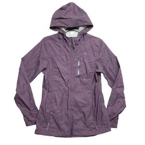 Paradox Rain Jacket Womens Small Purple Hooded Technical Windbreaker